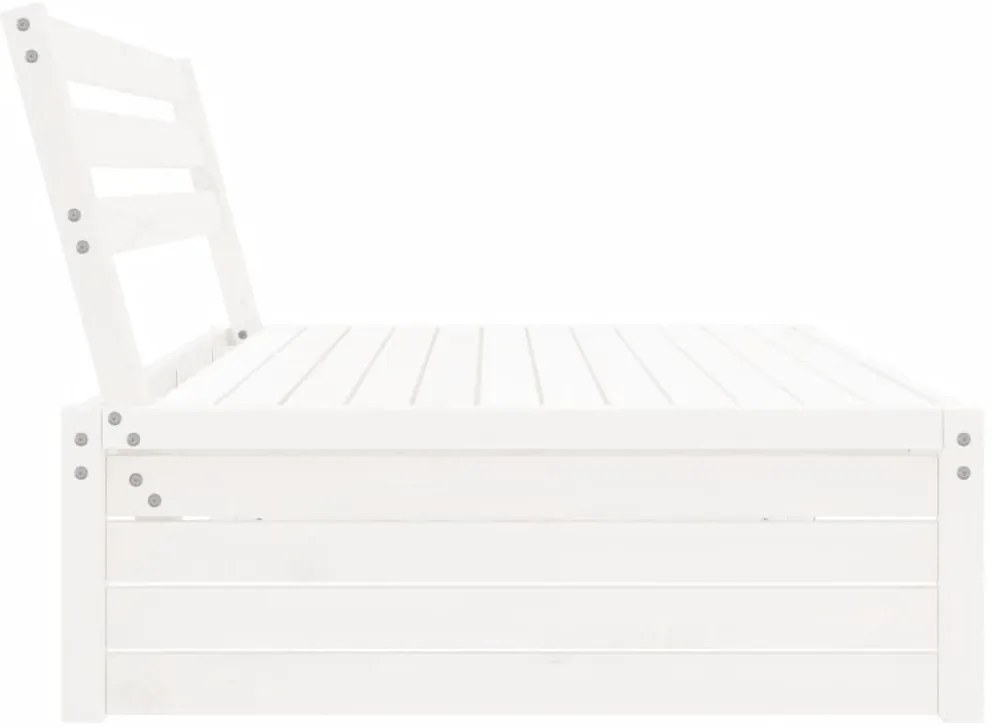 Sofá de centro para jardim 120x80 cm pinho maciço branco