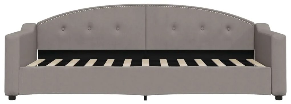 Sofá-cama com gavetão 80x200 cm tecido cinzento-acastanhado