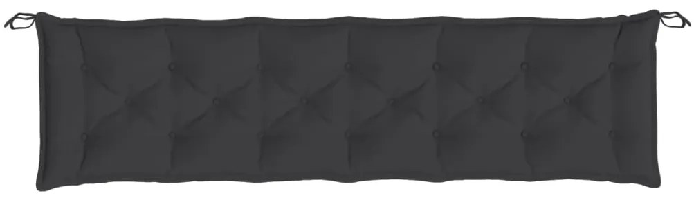 Almofadão p/ banco de jardim 200x50x7 cm tecido oxford preto