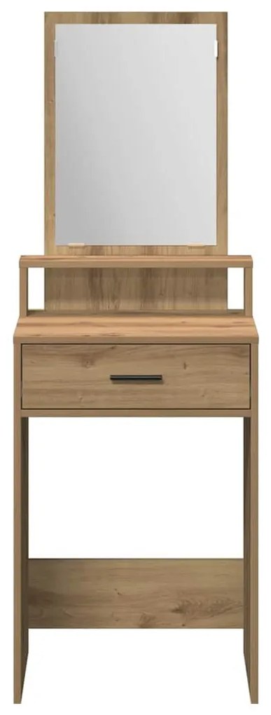 Mesa de Maquiagem vidaXL com Gavetas em Carvalho Artisan 50x41x140 cm