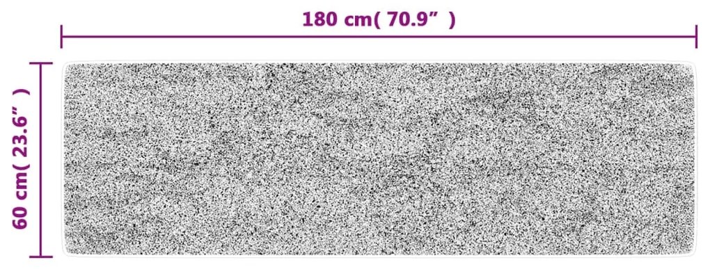 Tapete de cozinha lavável antiderrapante 60x180 cm multicor