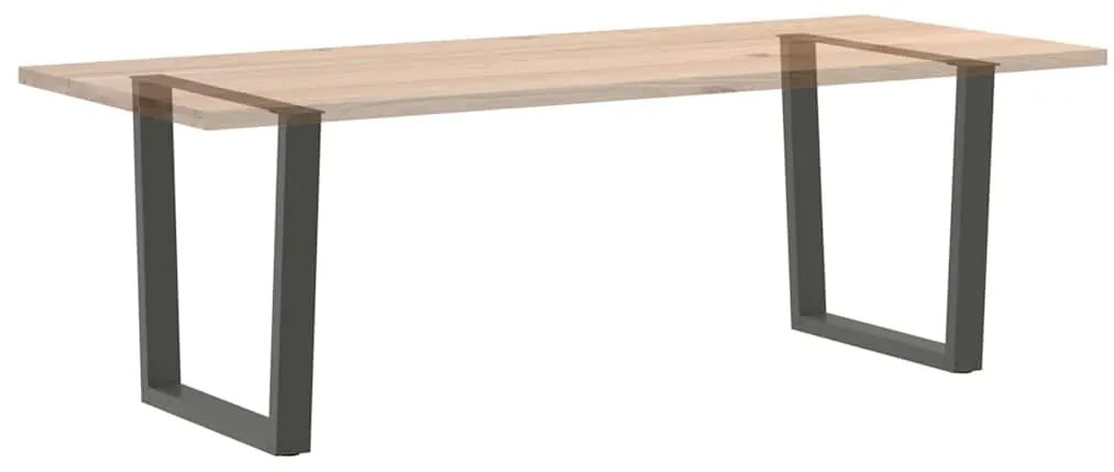 Pés para mesa de jantar em V 2 peças antracite 80x(72-73,3) cm aço