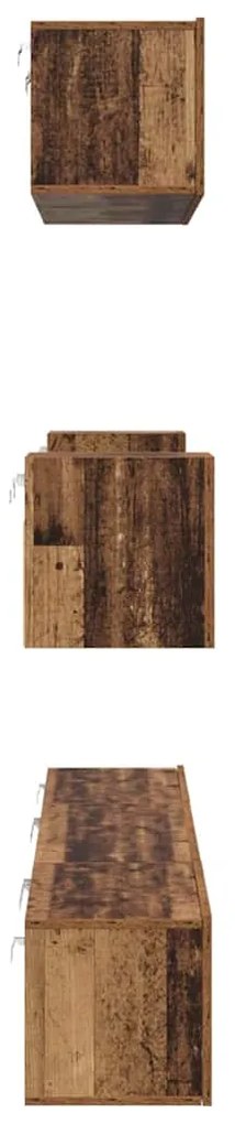Conjunto de móvel de TV 7 pcs Madeira antiga 80 x 30 x 30 cm