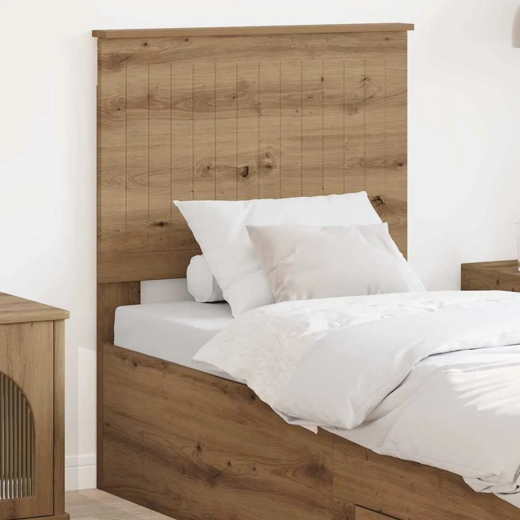 vidaXL Cabeceira Carvalho Artesanal 75 cm Madeira processada