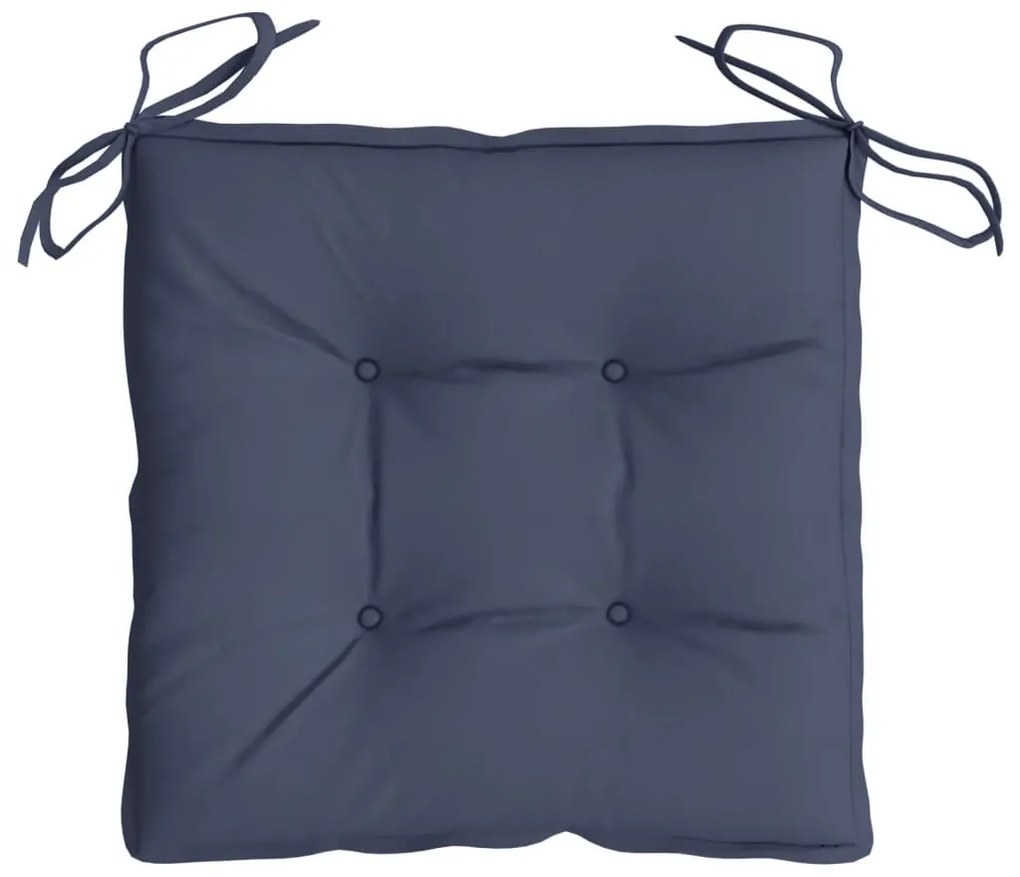 Almofadões cadeira 4 pcs 50x50x7 cm tecido oxford azul-marinho
