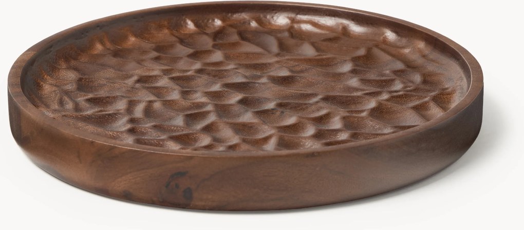 Tabuleiro decorativo em madeira de acácia Camila, Ø 25 cm