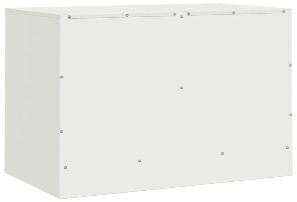 Móveis de TV 2 pcs 67x39x44 cm aço branco