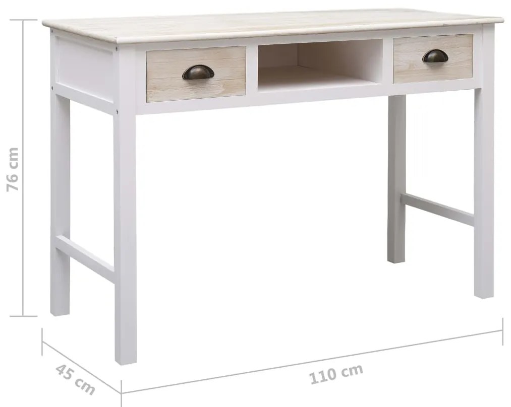 Mesa consola 110x45x76 cm madeira