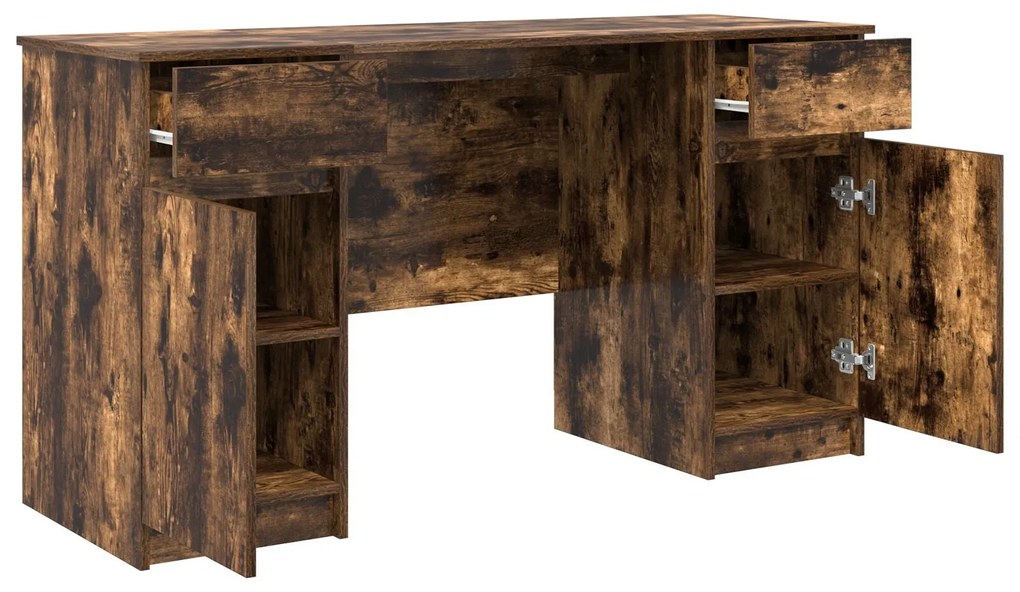 Mesa vidaXL Carvalho Defumado 140x49x76 cm Madeira de Engenharia