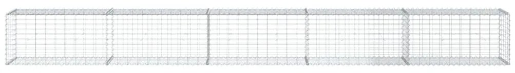 Cesto gabião com cobertura 500x50x50 cm ferro galvanizado