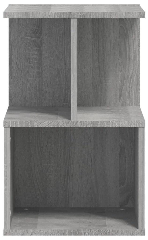 Mesa cabeceira 2pcs 35x35x55cm derivado madeira cinzento sonoma