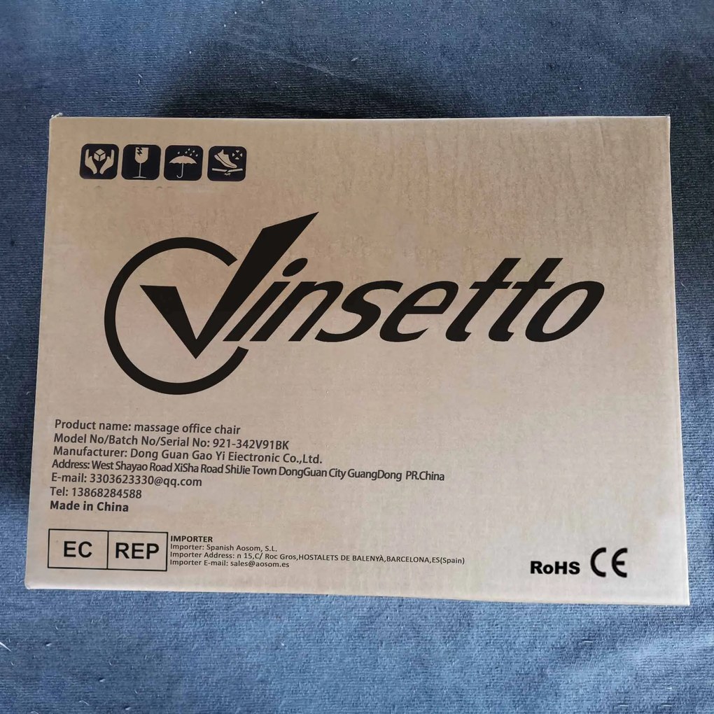 Vinsetto Cadeira de Massagem com 7 Pontos de Massagem Cadeira de Escri
