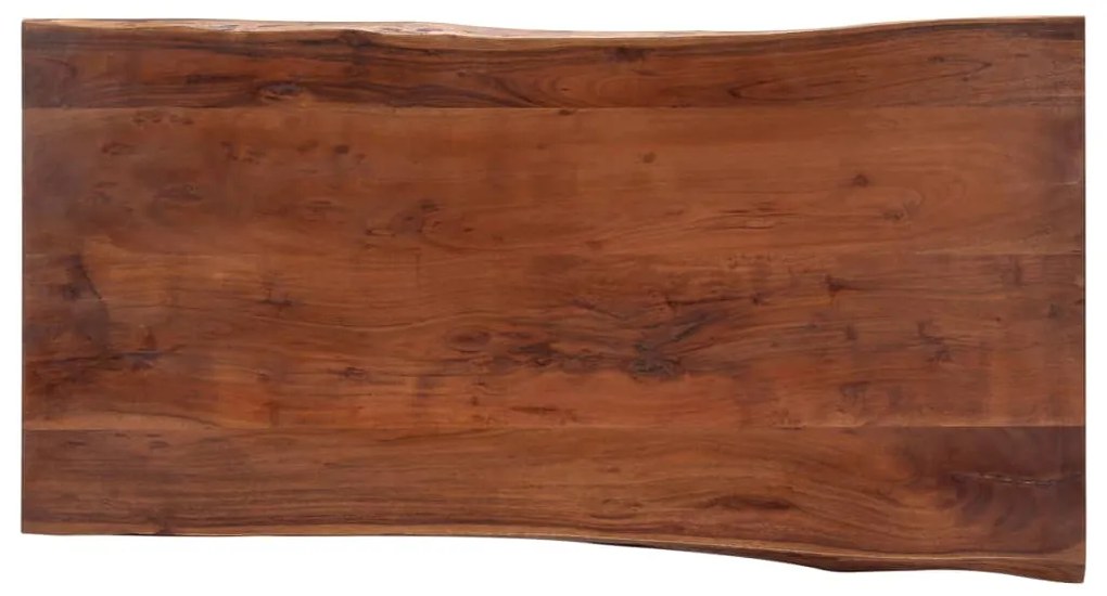 Mesa de centro com arestas vivas 115x60x40 cm acácia maciça