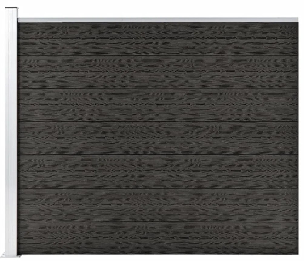 Painel de cerca 175x146 cm WPC cinzento
