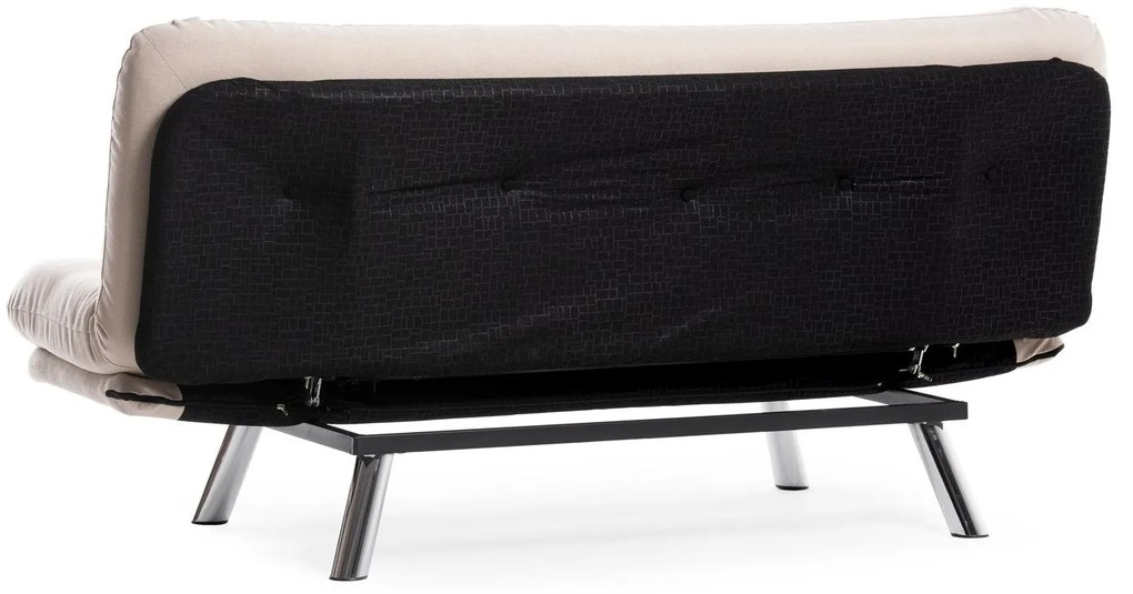 Sofá-Cama de 3 Lugares Misa – Creme – 52x175x40 cm