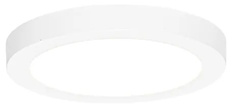 Foco de superfície ou embutido branco 18 cm incl. LED 3-Step Dim to Warm com interruptor DIP - Trans