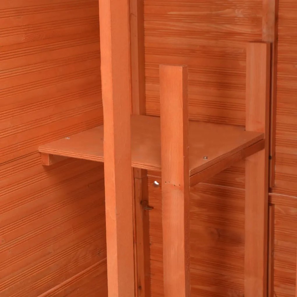 Abrigo de arrumação para jardim 71x60x213 cm madeira