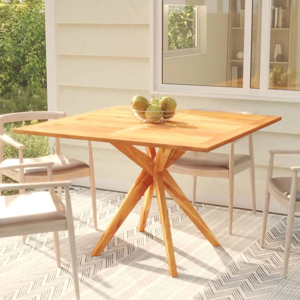 vidaXL Mesa de jardim 110x110x75 cm madeira de acácia maciça