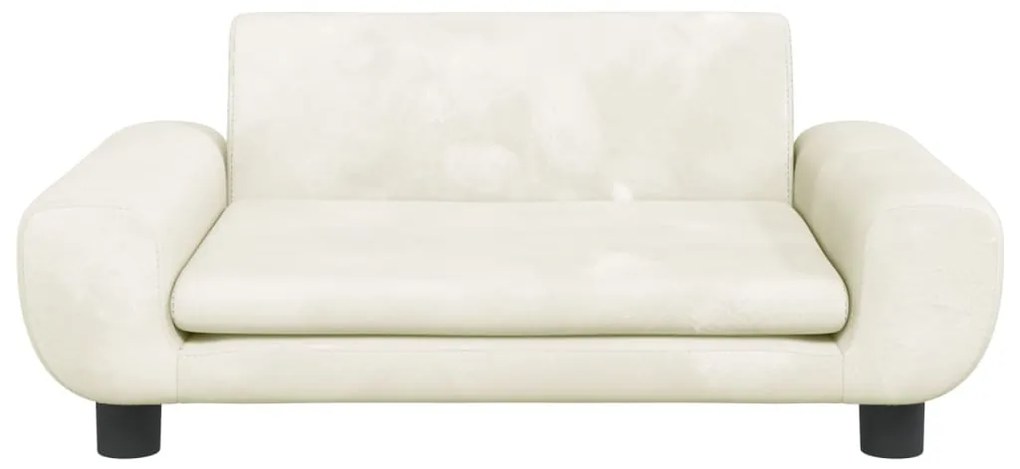 Sofá infantil 70x45x33 cm veludo cor creme