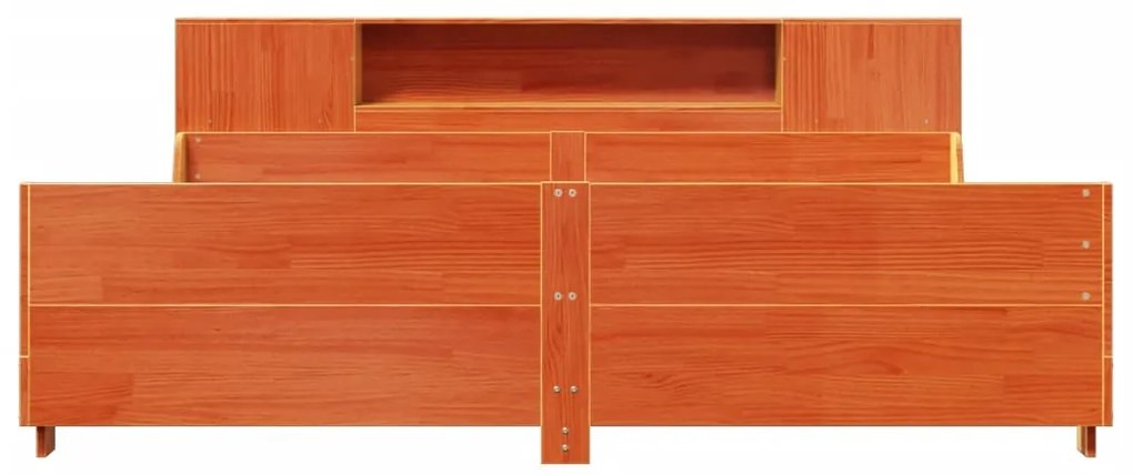 Cama sem colchão 180x200 cm pinho maciço castanho-mel
