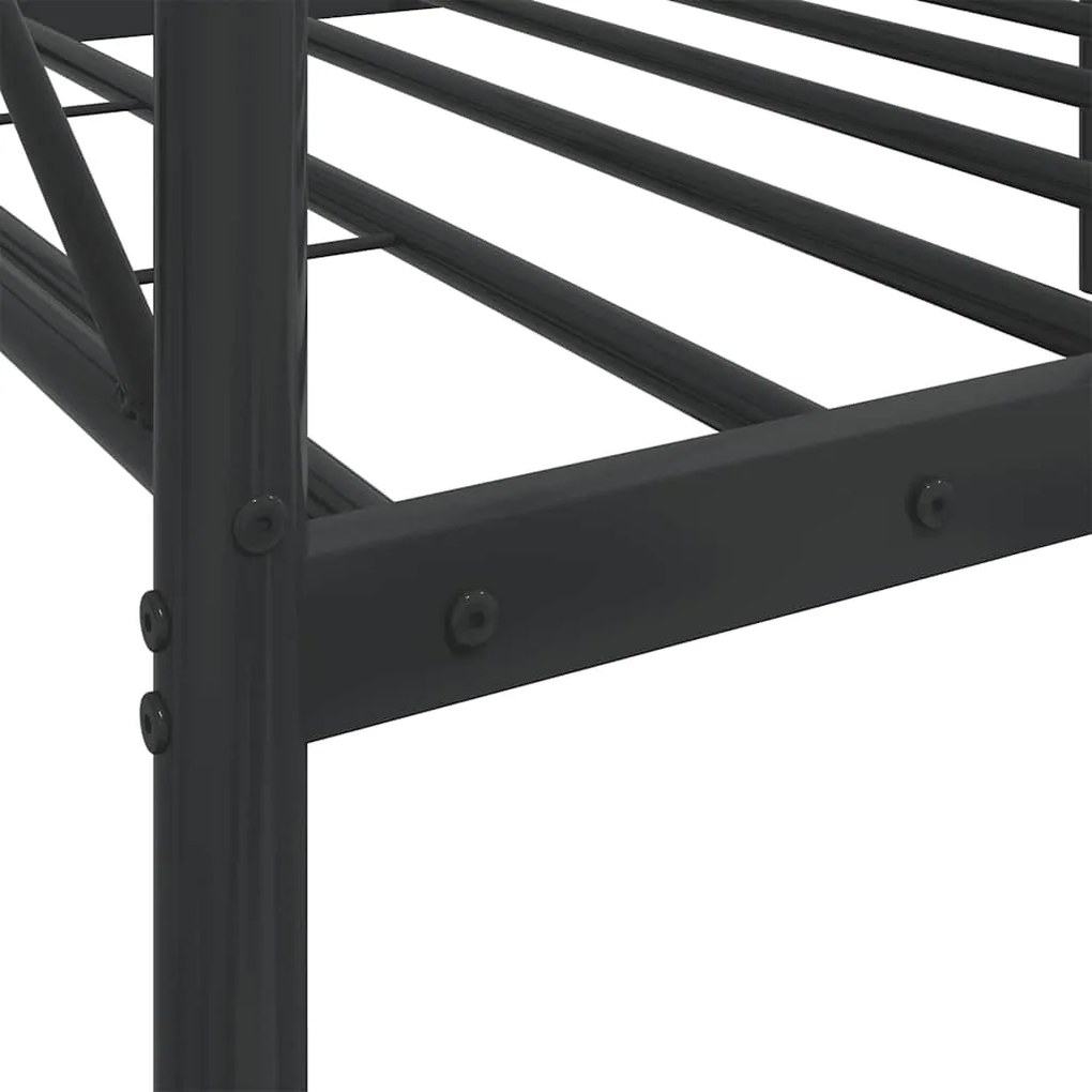 Cama de Dia sem Colchão 75x190 cm aço preto