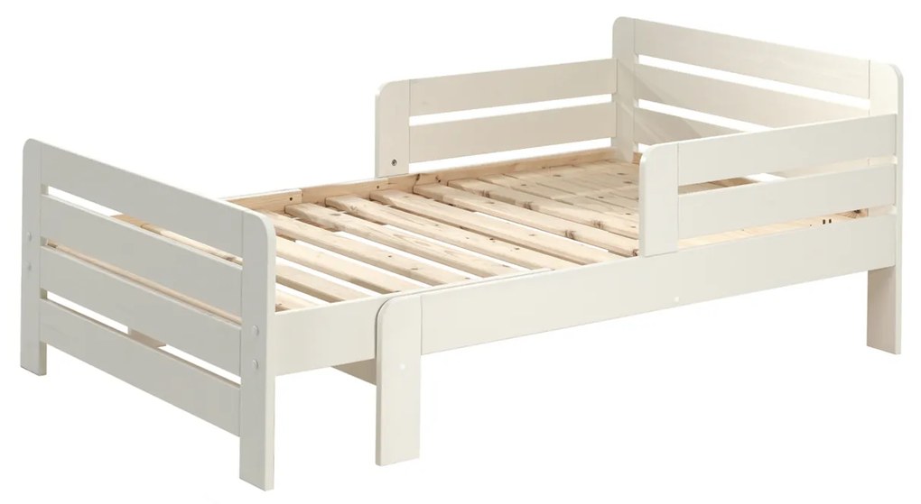 Cama infantil JUMPER transformável em 3 medidas 140, 160 e 200 cm + Estrado Branco