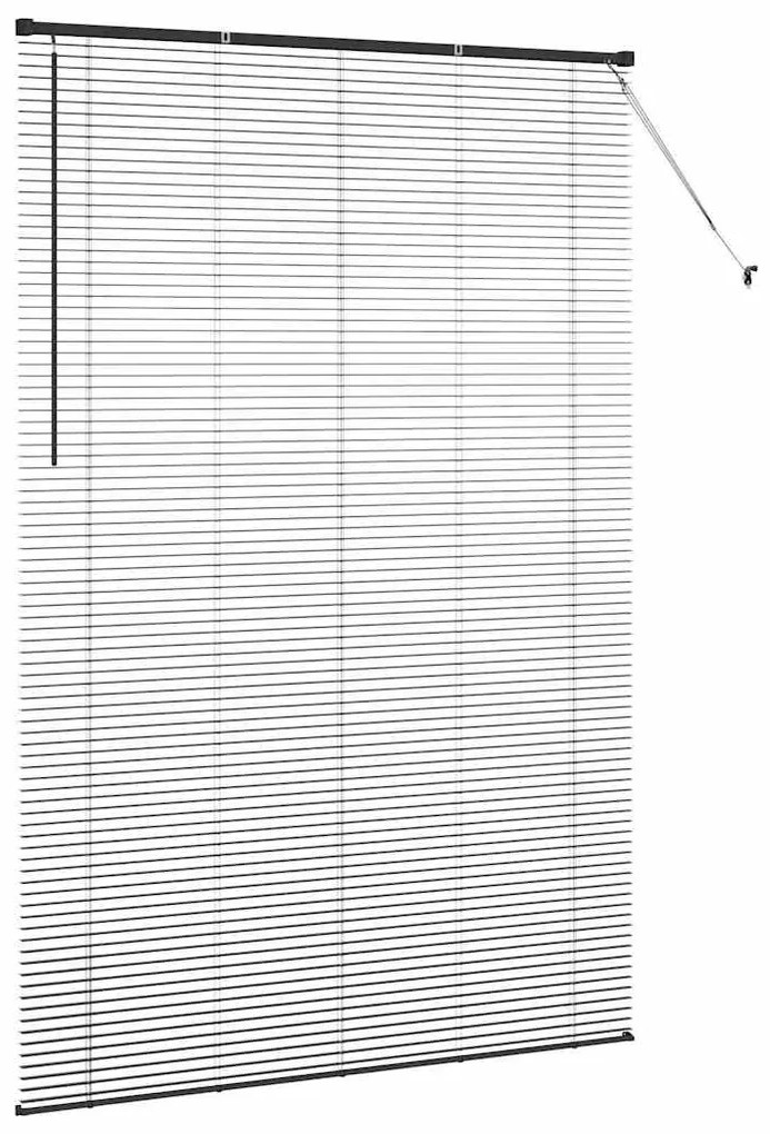 Persiana de Janela com cortinas Outros Manual Preto 140 x 220 cm Alumí