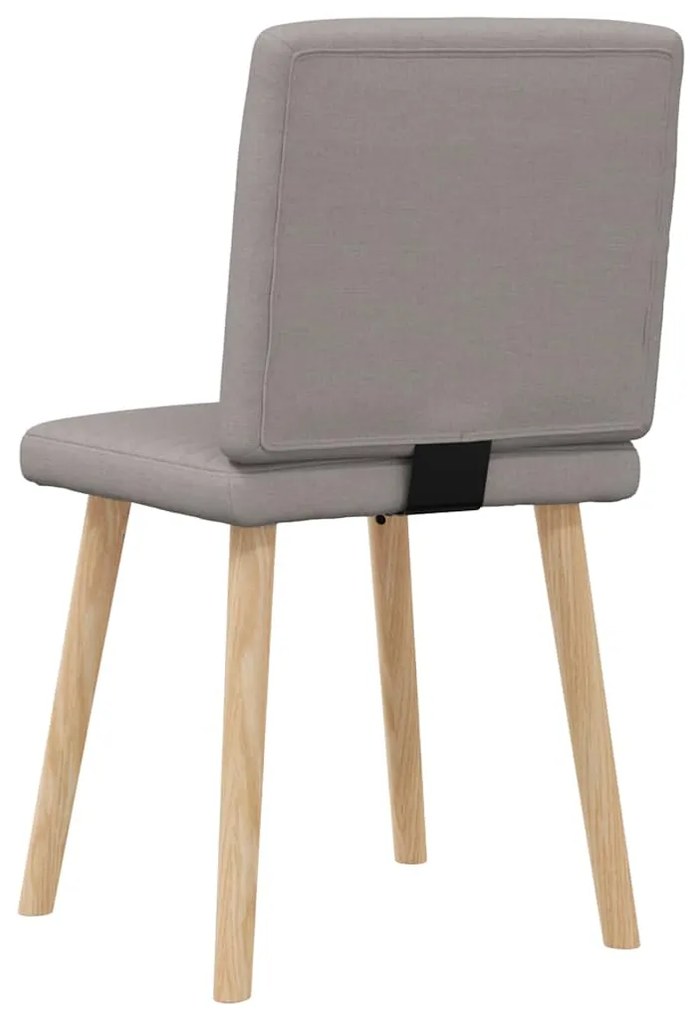 Cadeiras de jantar 2 pcs tecido cinzento-acastanhado