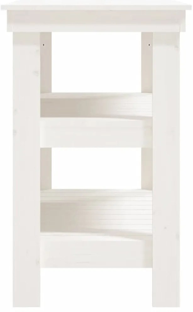 Bancada de trabalho 78,5x50x80 cm pinho maciço branco