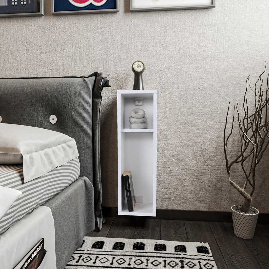 Mesa de Cabeceira Turra – Branco – 20x65x15 cm