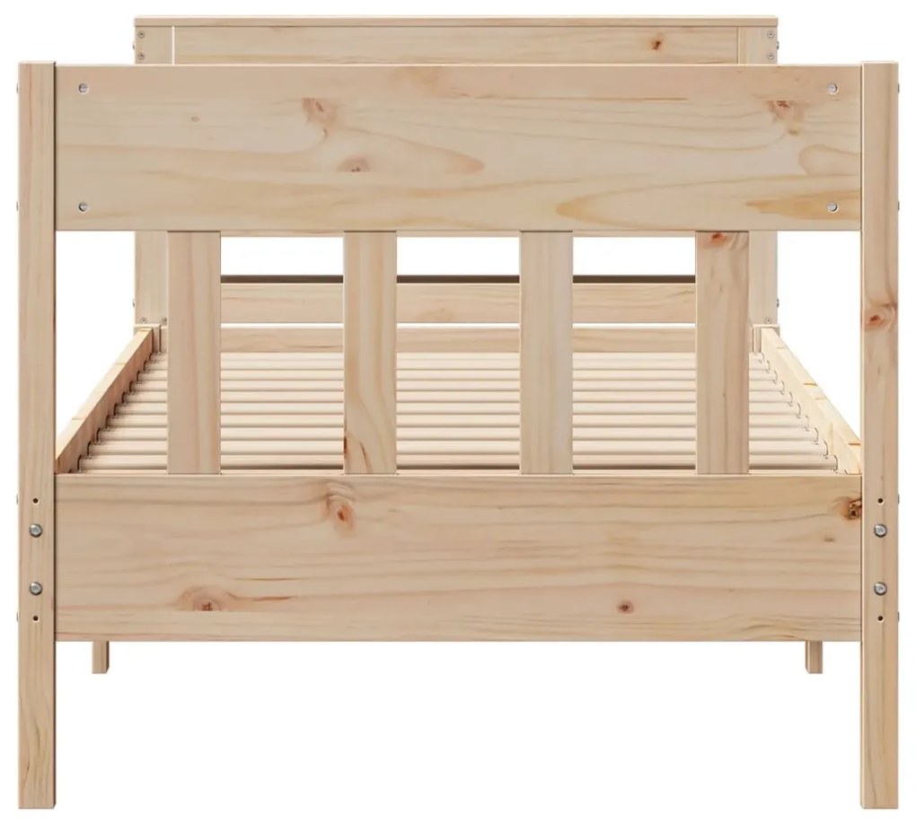 Cama sem colchão 90x200 cm madeira de pinho maciça
