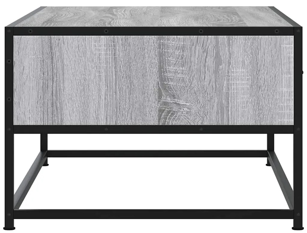 Mesa de centro 100x50x35cm deriv. madeira/metal cinzento sonoma
