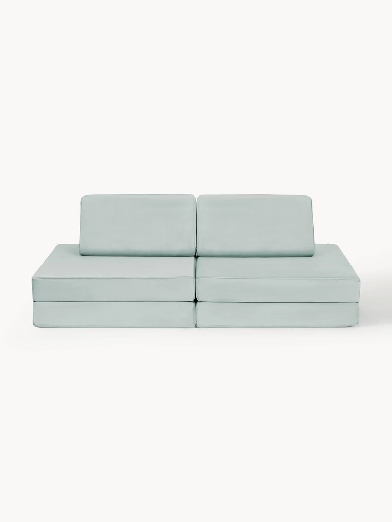 Sofá de brincar modular artesanal em veludo para crianças Mila