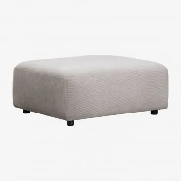 Puff Estofado Fogler Bombazina Toupeira Claro - Sklum