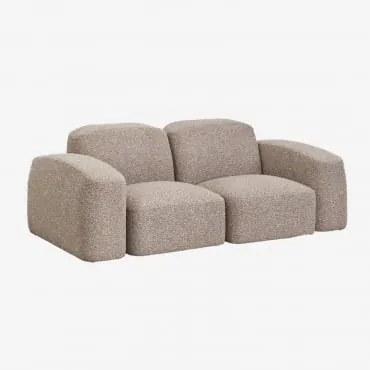Sofá Modular Bastian De 2 Peças Bouclé Castanho Moca - Sklum