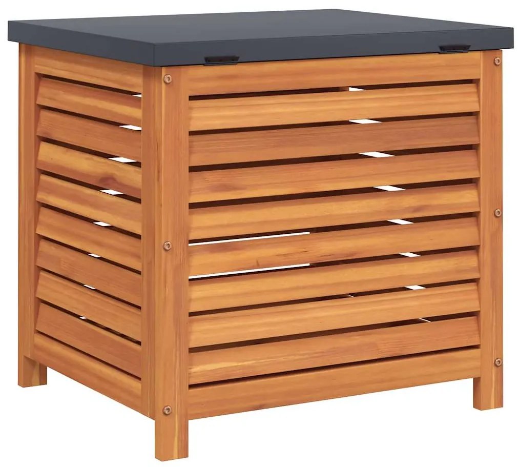 Caixa de arrumação para jardim 60x50x55 cm eucalipto maciça