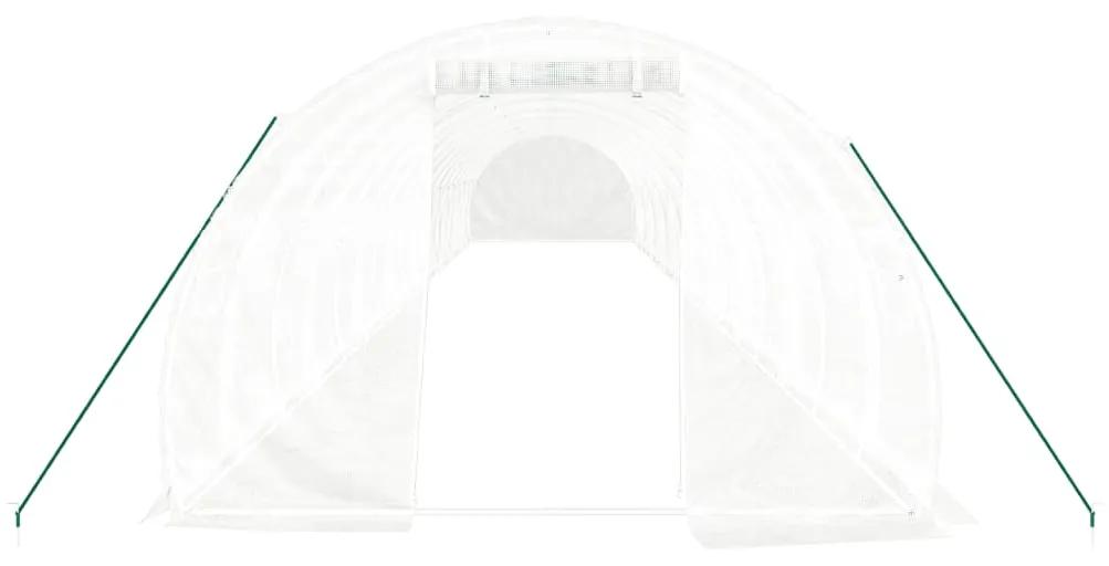 Estufa com estrutura de aço 54 m² 18x3x2 m branco