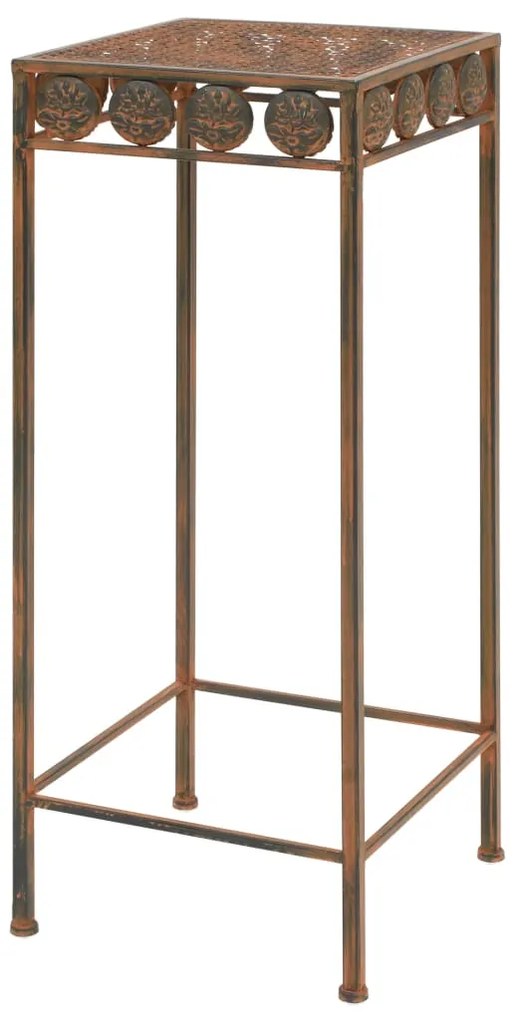 Suportes para plantas 3 pcs estilo vintage metal enferrujado