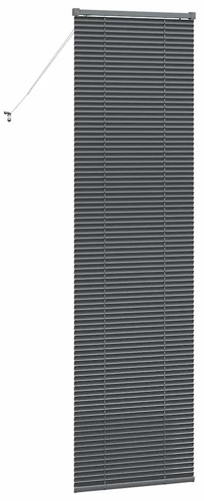 Persiana de Janela Cinzento-escuro 60 x 220 cm Alumínio