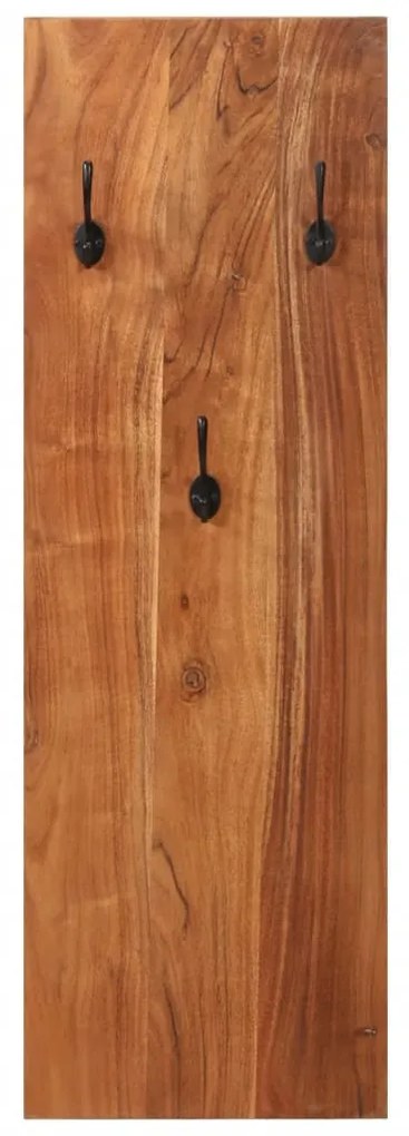 Bengaleiros parede 2 pcs 36x3x110 cm madeira de acácia maciça