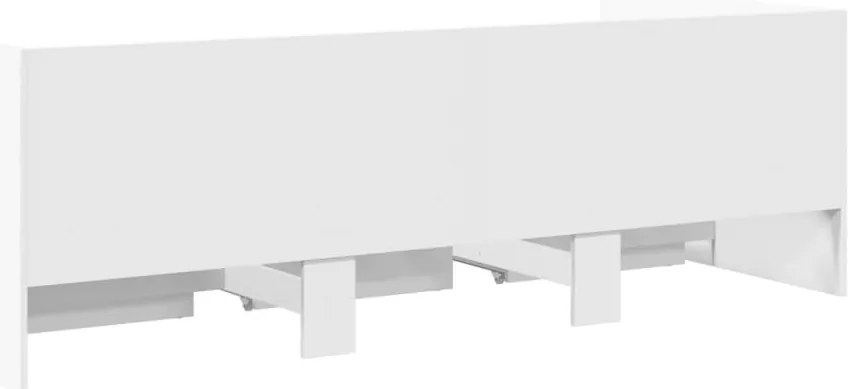 Sofá-cama com gavetas sem colchão 75x190 cm branco