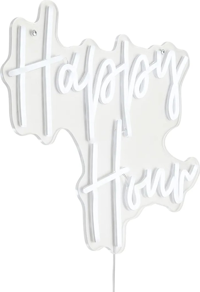 Candeeiro de Parede Neon Branco incl. LED - Happy Hour