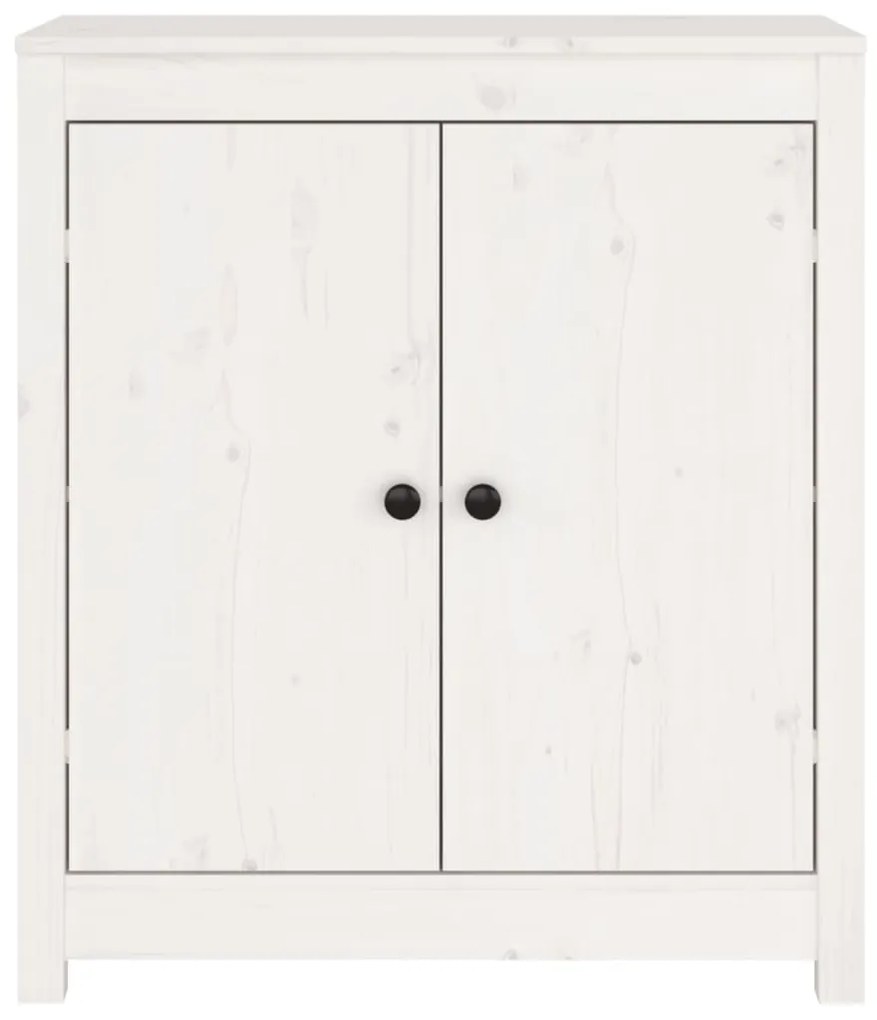 Aparadores 2 pcs 70x35x80 cm madeira de pinho maciça branco