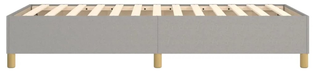 Estrutura de cama sem colchão 100x200 cm tecido cinzento-claro