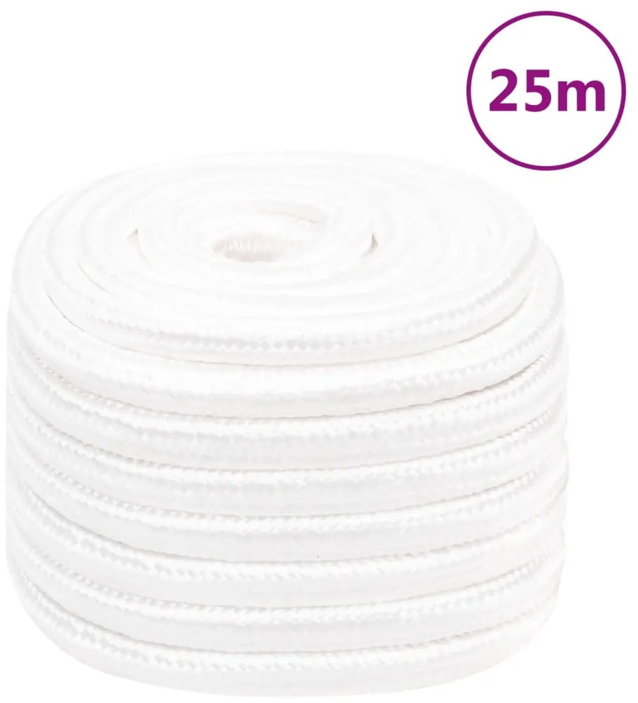 Corda de barco 20 mm 25 m polipropileno branco completo