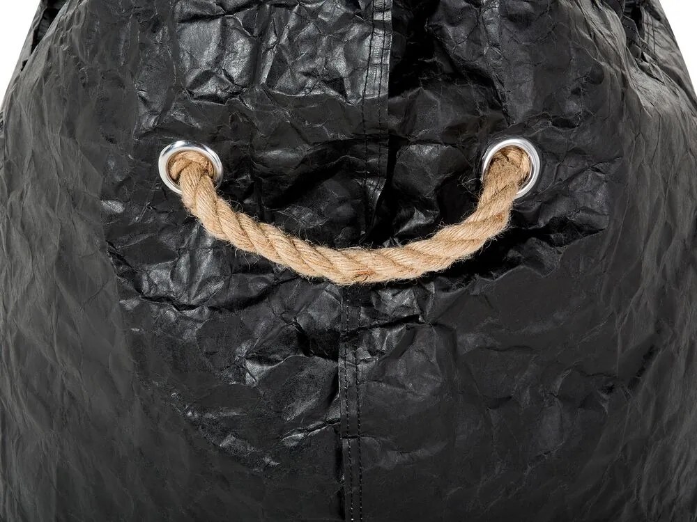 Pufe poltrona preto DROP Beliani