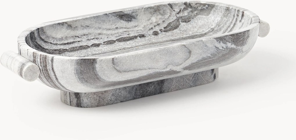 Taça decorativa em mármore Fossil