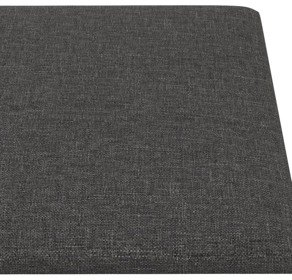 Painel de parede 12 pcs 60x30 cmtecido 2,16 m² cor cinza-escuro