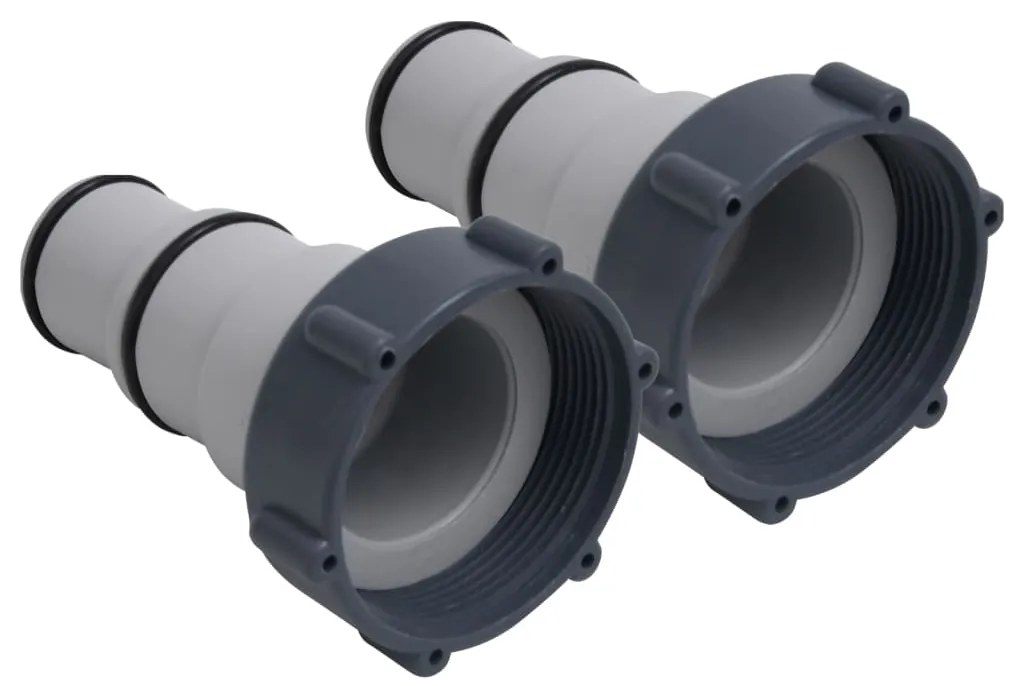 vidaXL Adaptadores mangueira de piscina 2 pcs plástico