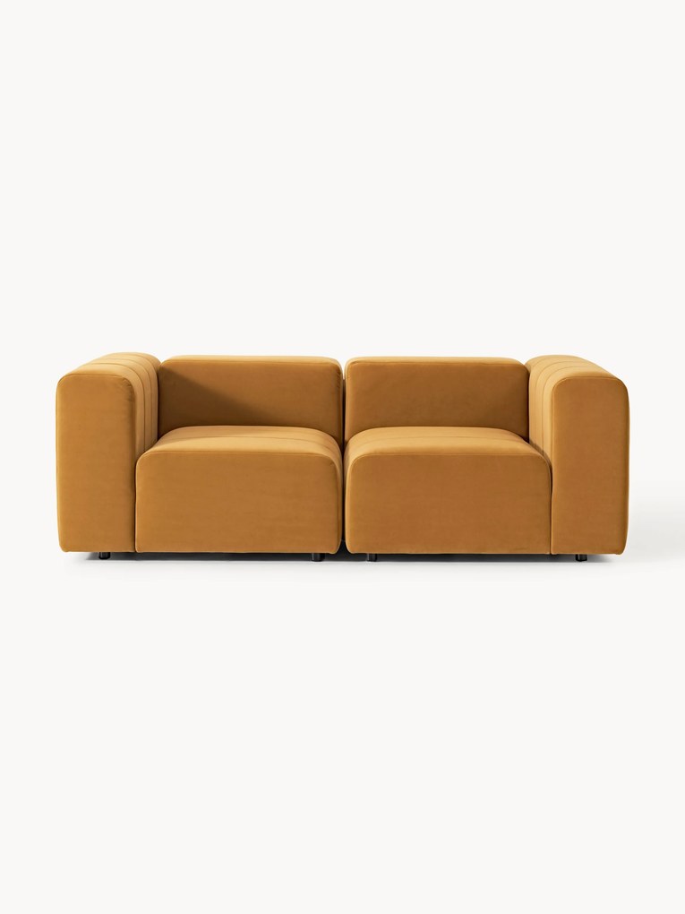 Sofá modular em veludo Lena (2 lugares)